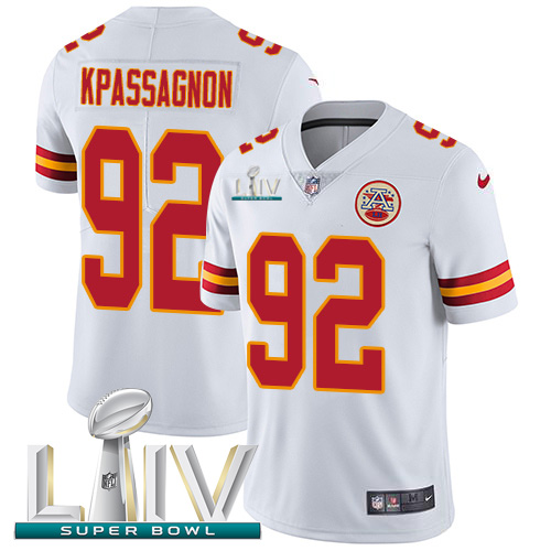 Kansas City Chiefs Nike #92 Tanoh Kpassagnon White Super Bowl LIV 2020 Youth Stitched NFL Vapor Untouchable Limited Jersey->kansas city chiefs->NFL Jersey